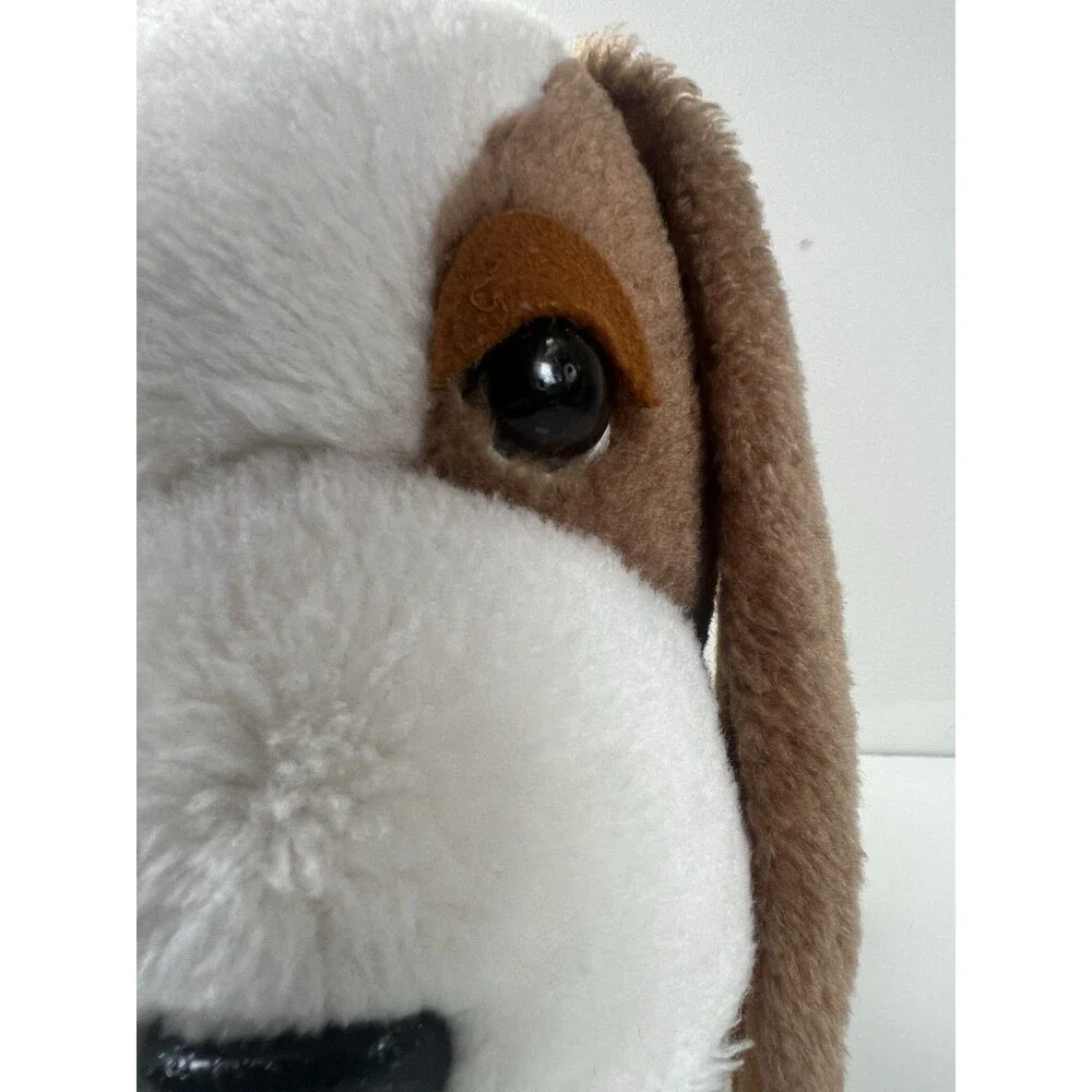 Vintage Fun Farm 1980s Dog Plush Stuffed Animal Bassett Hound Puppy Carnival Toy